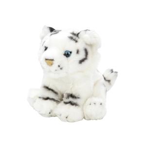 Nature Planet Pluche witte tijger knuffel - 18 cm - Dieren speelgoed knuffels