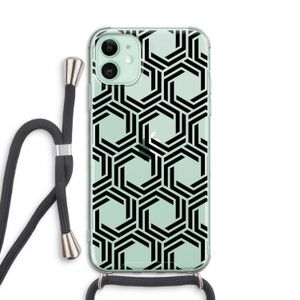Geometrisch patroon: iPhone 11 Transparant Hoesje met koord