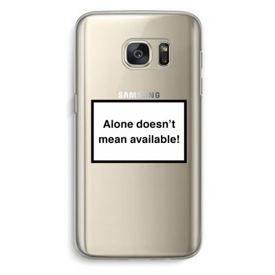 Alone: Samsung Galaxy S7 Transparant Hoesje