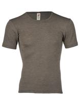 Heren T-Shirt Zijde Wol Engel Natur Kleur Walnut Maat 54/56 - Extra Large