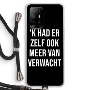 Meer verwacht  - Zwart: Oppo A95 5G Transparant Hoesje met koord