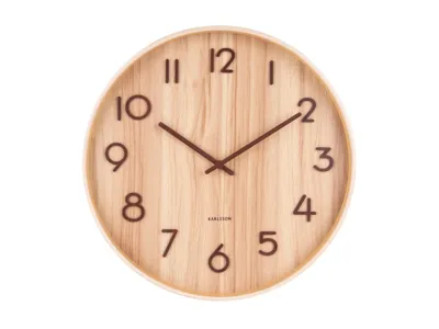 Wall clock Pure medium light basswood