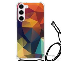 Samsung Galaxy S23 Shockproof Case Polygon Color - thumbnail