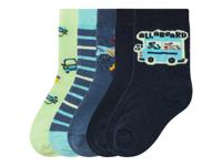 lupilu 5 paar kinder sokken (23-26, Lichtgroen/blauw/navy)