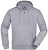 James & Nicholson JN042 Men´s Hooded Jacket - Grey-Heather - L