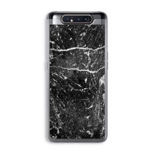 Zwart marmer: Samsung Galaxy A80 Transparant Hoesje