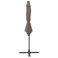 The Living Store Tuinparasol Terras Parasol - 300x255 cm - Met LED-verlichting - Taupe