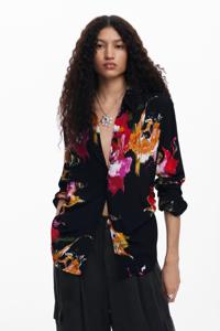 Bloemenprint overhemd - BLACK - XS