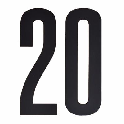 Hobby cijfers stickers - cijfer 20 - zwart - 10 cm - Huisvuil container - brievenbus Hobby cijfers stickers - cijfer 20 - zwart - 10 cm - Huisvuil container - brievenbus