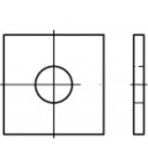 Vierkantschijven 13.5 mm 40 mm RVS A2 100 stuk(s) TOOLCRAFT 1060746