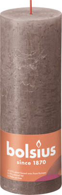 Rustiek kaars stompkaars 190/68 Rustic Taupe Bolsius - Bolsius
