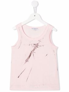 Givenchy Kids débardeur à logo imprimé - Rose