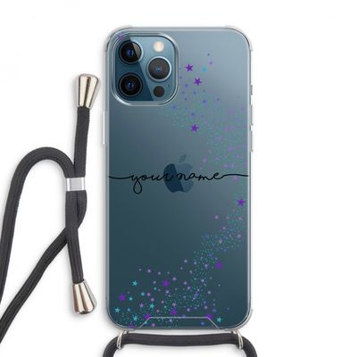Sterren: iPhone 12 Pro Max Transparant Hoesje met koord