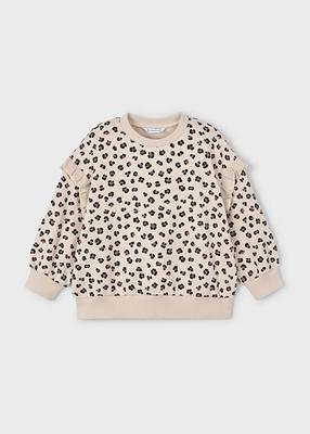 Mayoral winter sweater meisjes - zand - ruffle mouw