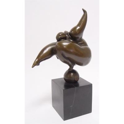 A MODERNIST BRONZE SCULPTURE OF A DANCING NUDE