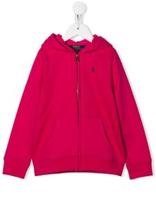 POLO RALPH LAUREN KIDS hoodie zippé à motif Polo Pony - Rose