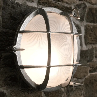 Wandlamp nikkel &apos;Polperro&apos; Nordlux E27 buitenlamp 19 cm