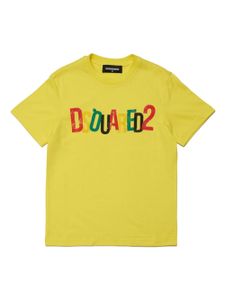 DSQUARED2 KIDS t-shirt en coton à logo imprimé - Jaune