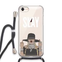 Slay All Day: iPhone 8 Transparant Hoesje met koord