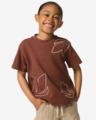 HEMA Kinder T-shirt bladeren bruin (bruin)