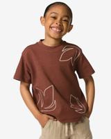 HEMA Kinder T-shirt bladeren bruin (bruin)