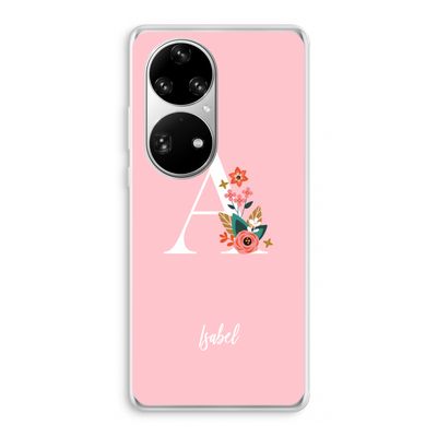 Pink Bouquet: Huawei P50 Pro Transparant Hoesje