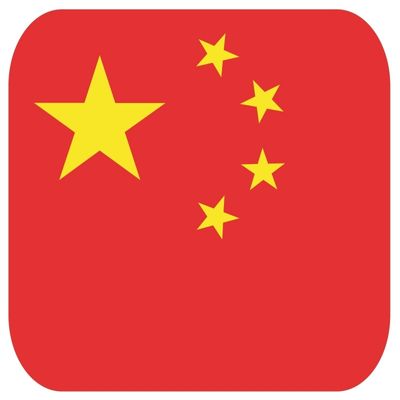 15x Bierviltjes Chinese vlag vierkant