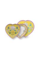Pip Studio Set/2 Hartvormige Borden Lily&Lotus Geel 21.5cm