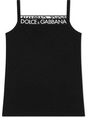 Dolce & Gabbana Kids débardeur à logo imprimé - Noir