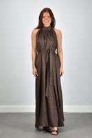 Sage & Ivy jurk Lauren linen chocolate