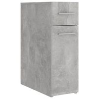 The Living Store Apothekerskast 20x45-5x60 cm spaanplaat betongrijs - Kast