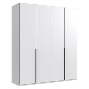 Kedingkast Milaan 4-deurs - wit - 236x180x58 cm - Leen Bakker