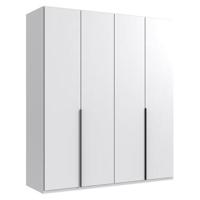 Kedingkast Milaan 4-deurs - wit - 236x180x58 cm - Leen Bakker