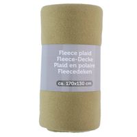 Polyester fleece deken/dekentje/plaid 170 x 130 cm mosgroen - Plaids - thumbnail