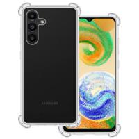 Basey Samsung Galaxy A04s Hoesje Siliconen Shock Proof Hoes Case Cover - Transparant - thumbnail