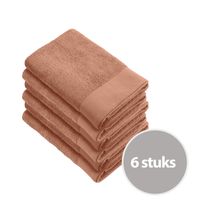 Walra Soft Cotton Handdoek 60 x 110 cm 550 gram Terra - 6 stuks - thumbnail