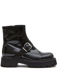 MM6 Maison Margiela bottines en cuir à détails de boucles - Noir