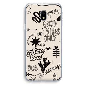 Good vibes: Samsung Galaxy J3 (2017) Transparant Hoesje