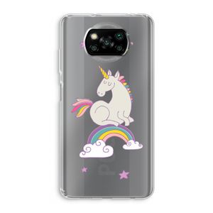 Regenboog eenhoorn: Xiaomi Poco X3 NFC Transparant Hoesje