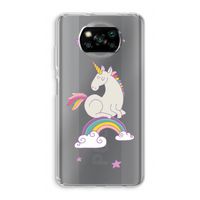 Regenboog eenhoorn: Xiaomi Poco X3 NFC Transparant Hoesje