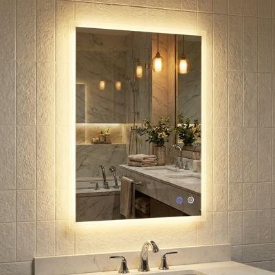 80 x 60 cm LED-badkamerspiegel Rechthoekige Wandspiegel Met Anticondensfunctie - Geheugenfunctie