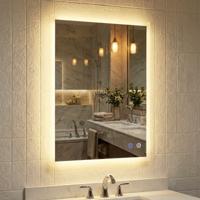 80 x 60 cm LED-badkamerspiegel Rechthoekige Wandspiegel Met Anticondensfunctie - Geheugenfunctie