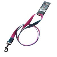 Jack and Vanilla Hondenriem - Nylon - Roze / blauw - Lengte 120 cm - Breedte 1,5 cm