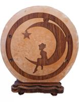 Zoutsteen Lamp Deco Fairy Moon Inclusief Kabel en Lampje - thumbnail