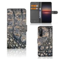 Sony Xperia 1 II | Telefoonhoesje | Met pasjeshouder | Krokodillenprint
