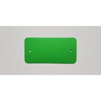 PVC labels 64x118mm groen2xgat rondehoek