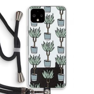 Boompje: Pixel 4 Transparant Hoesje met koord