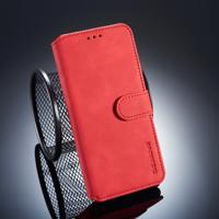 Dg. MING retro olie kant horizontale flip case voor Huawei P20 met houder & kaartsleuven & portemonnee (rood)