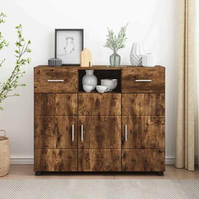 Dressoir Gerookt eiken 88.5 x 30.5 x 73 cm Bewerkt hout