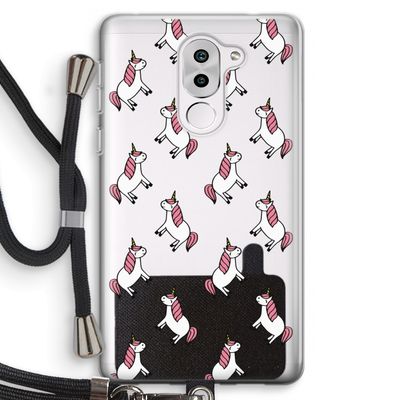 Eenhoorns overal: Honor 6X Transparant Hoesje met koord